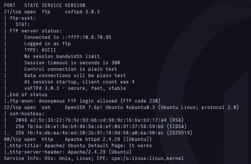 Nmap service and version scripts