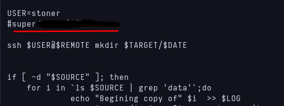 backup script contents