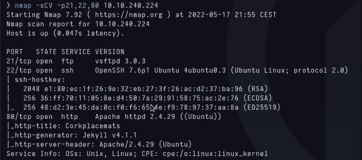 Second Nmap scan for versions